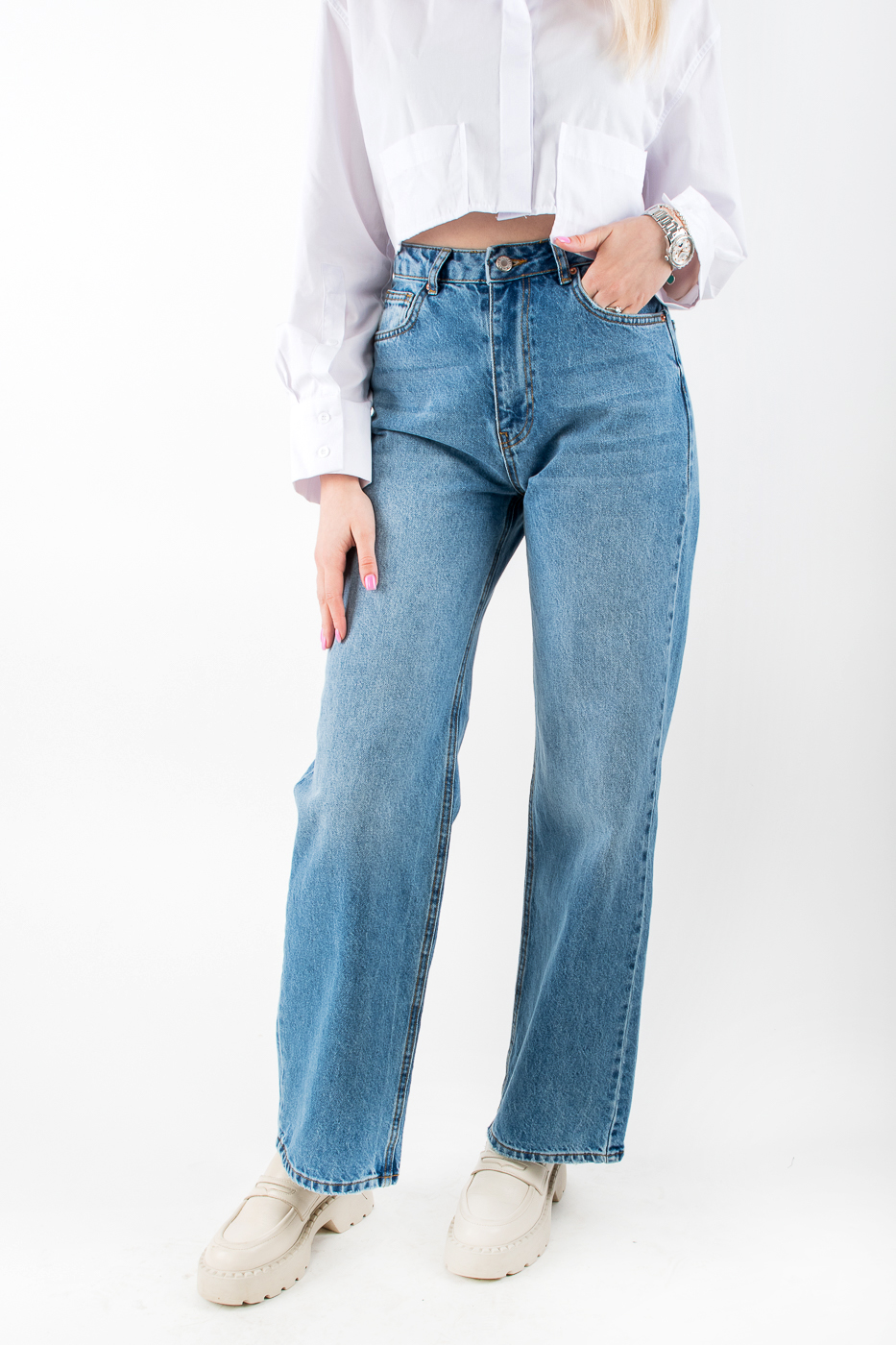 2477 Джинси прямі сині