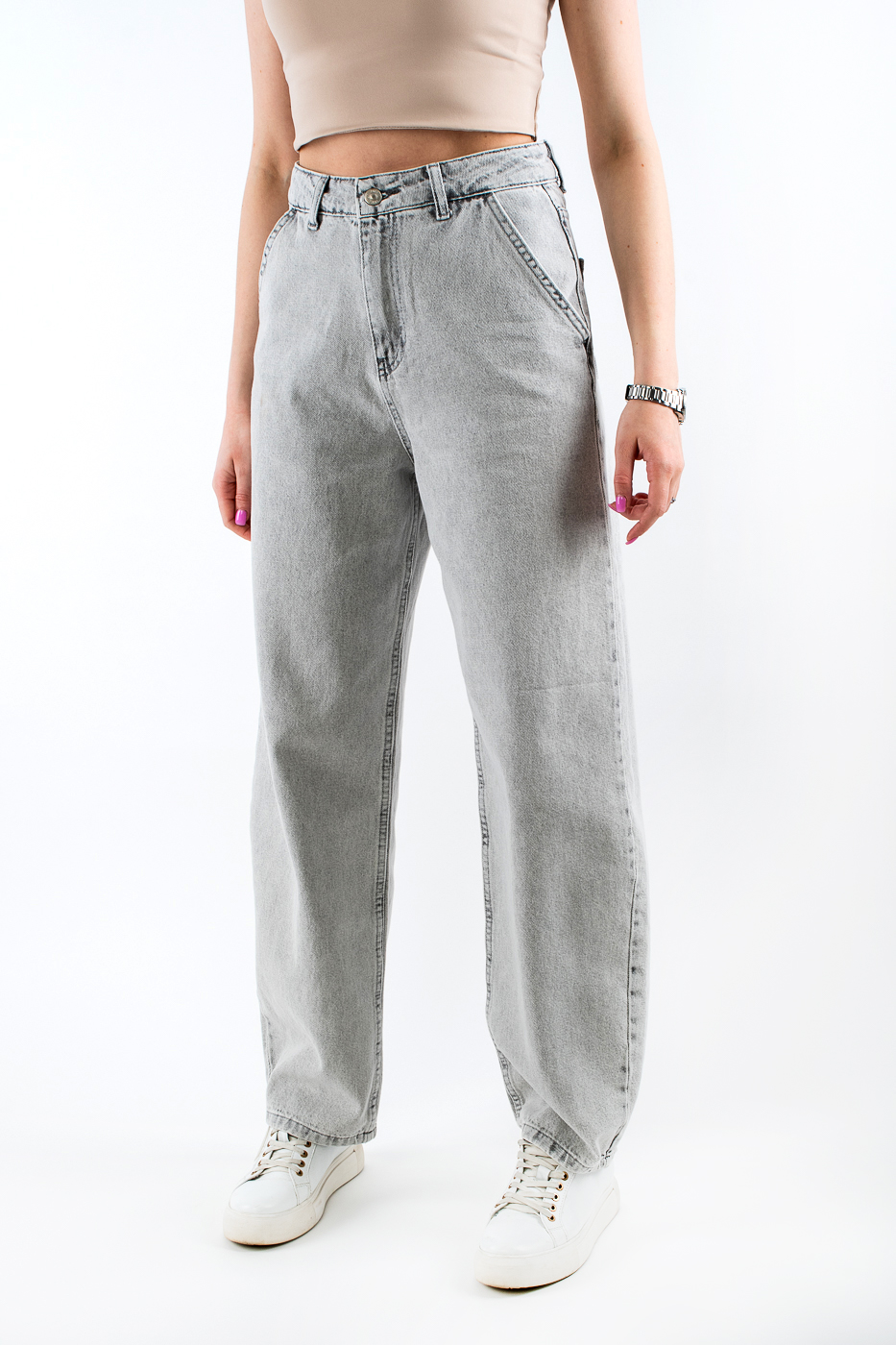 71450 Джинси скейтери світло-сірі