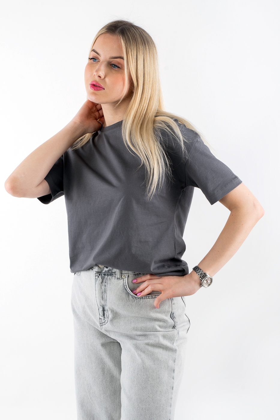 3683 Футболка базова сіра