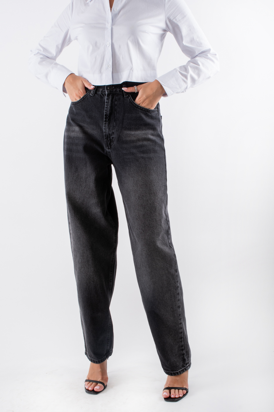 3189 Джинси скейтери чорні