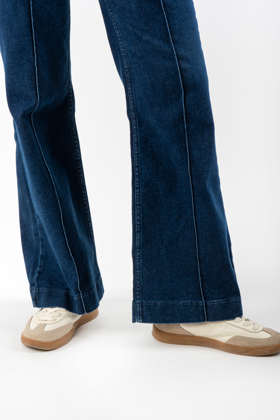 25678 Джинси кльош зі швами темно-сині