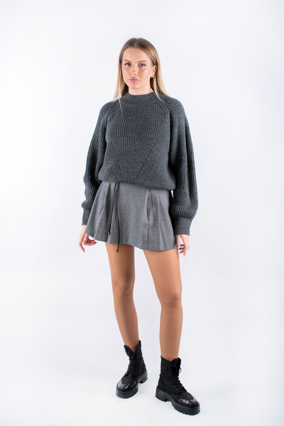81013 Спідниця-шорти утеплена сіра