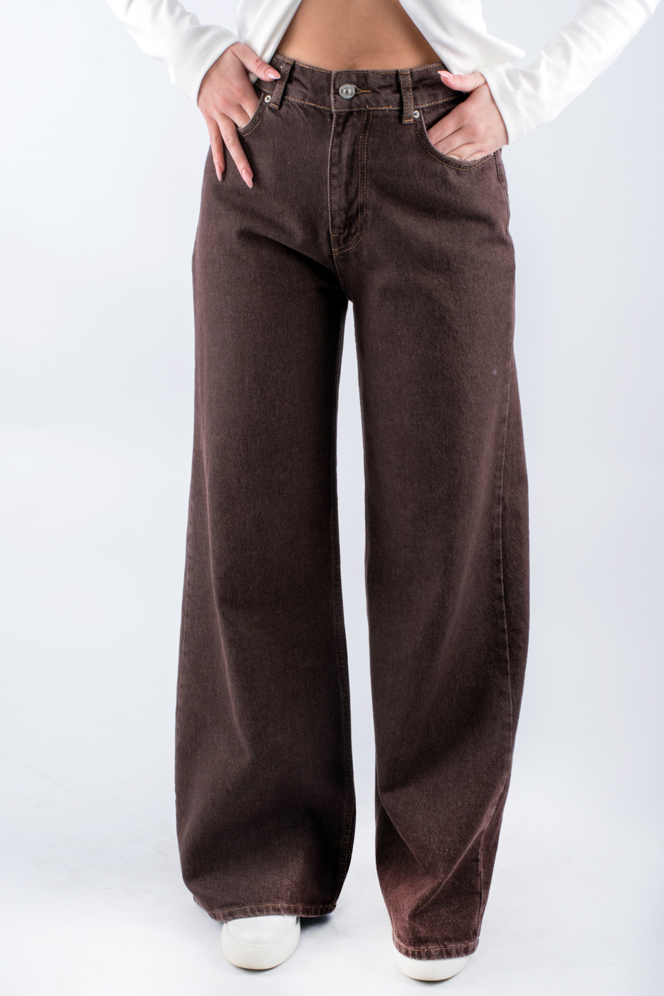 72033 Джинси прямі світло-коричневі