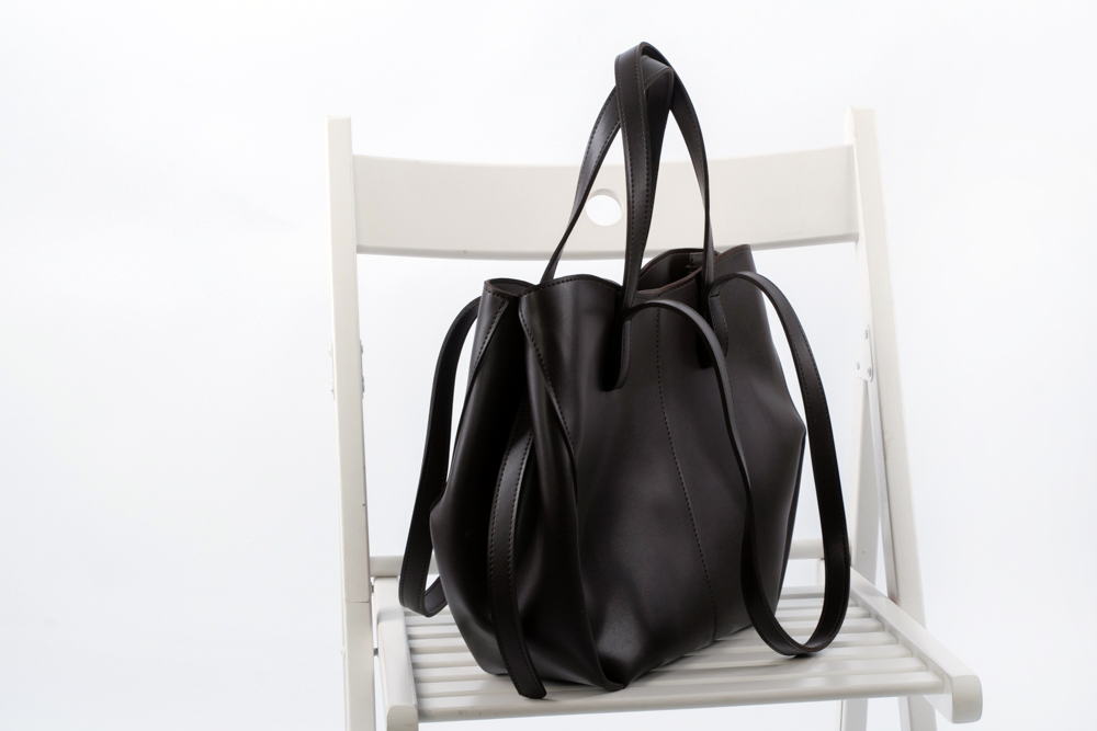 10996 Cумка шопер з подвійними ручками коричнева