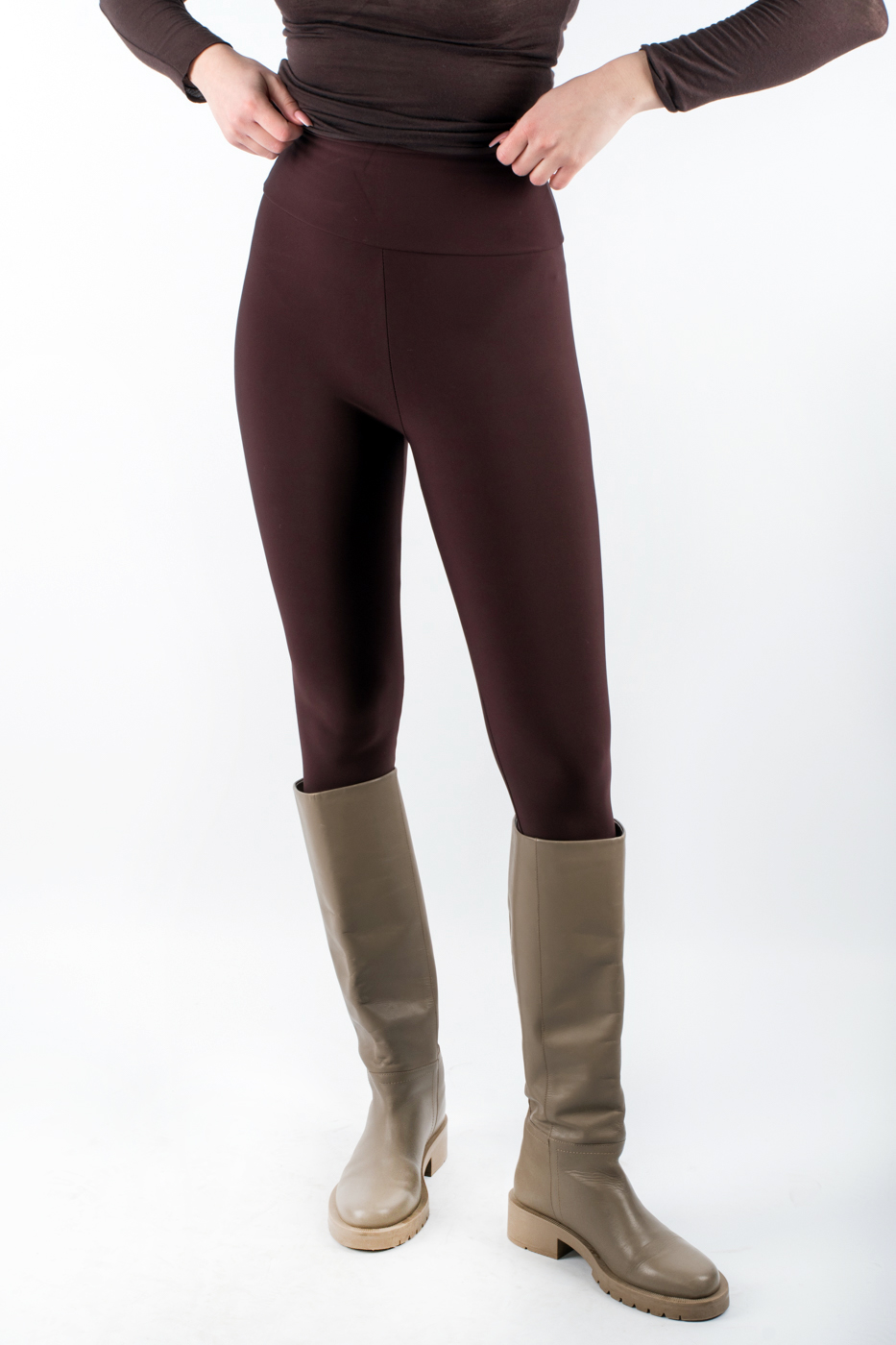 17349 Легінси утеплені коричневі